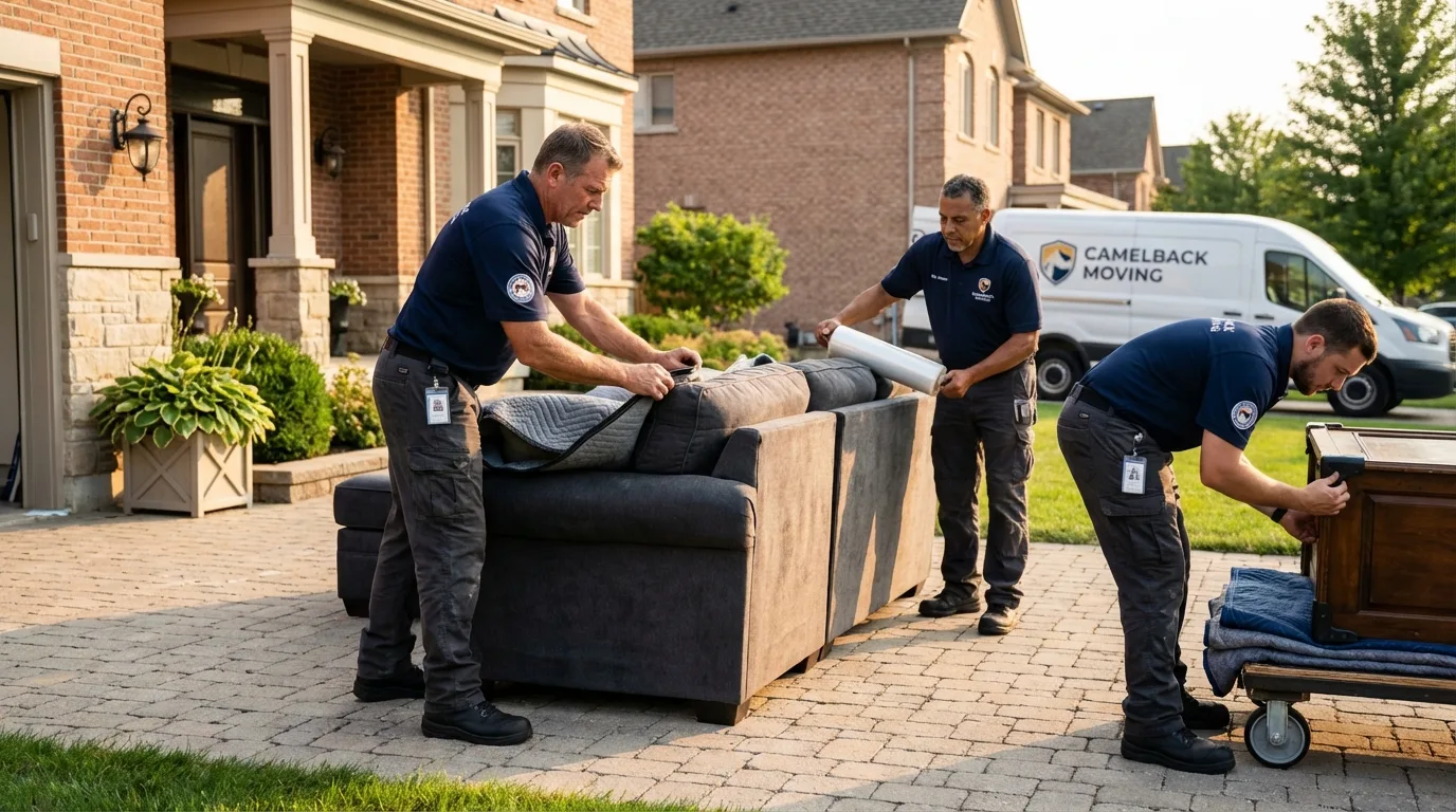Large estate moving crew wrapping furniture in Strasburg, VA